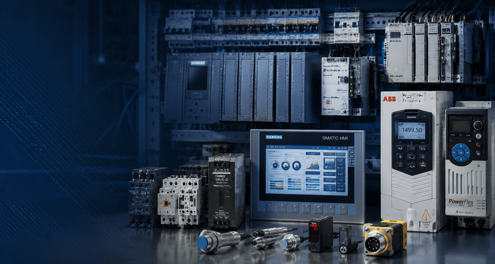 Crimson Parts — Industrial automation components including PLCs, VFDs, HMIs and control gear from Siemens, ABB, Allen Bradley, Schneider and more